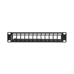 Patch panel pusty Lanberg 12 Port 1U 10" FTP z | PartsPC.pl
