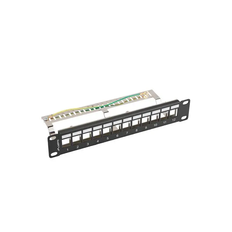Patch panel pusty Lanberg 12 Port 1U 10" FTP z | PartsPC.pl