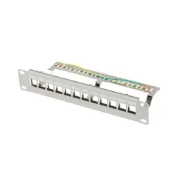 Patch panel pusty Lanberg 12 Port 1U 10" FTP z | PartsPC.pl