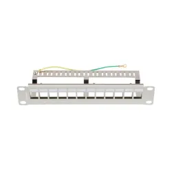 Patch panel pusty Lanberg 12 Port 1U 10" FTP z | PartsPC.pl