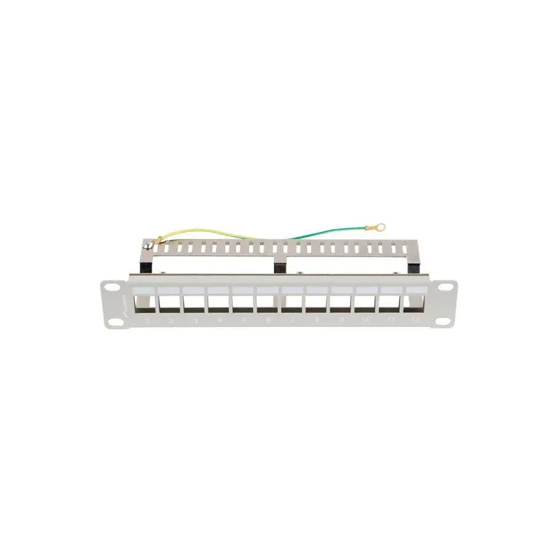 Patch panel pusty Lanberg 12 Port 1U 10" FTP z | PartsPC.pl