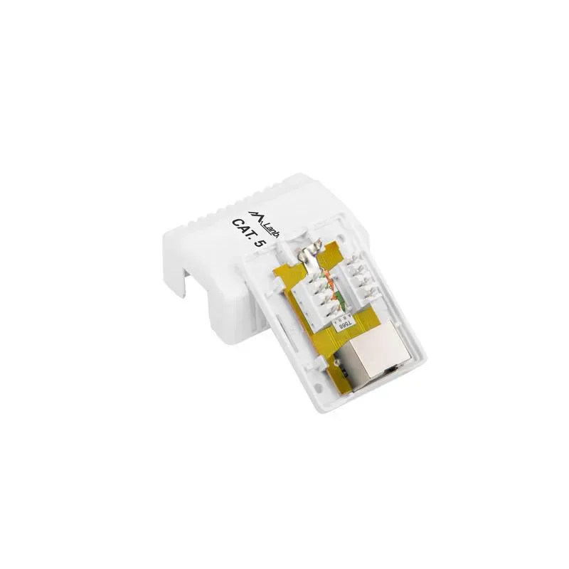 Gniazdo natynkowe Lanberg OS5-0001-W kat.5E ekranowane | PartsPC.pl