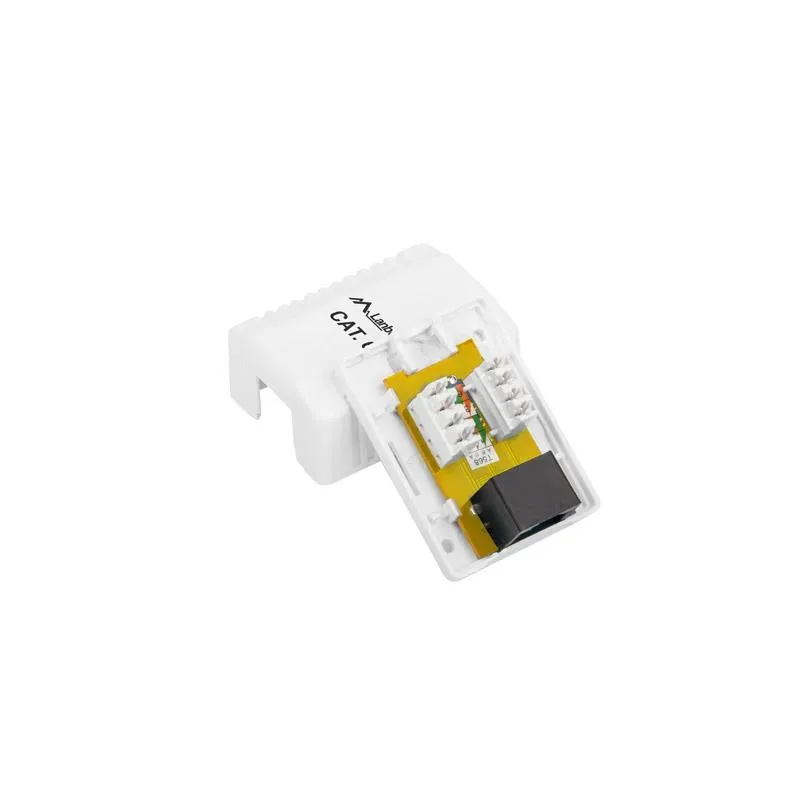 Gniazdo natynkowe Lanberg OU6-0001-W kat.6 1X RJ45 | PartsPC.pl
