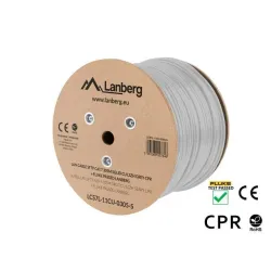 Kabel SFTP Lanberg kat. 7 305m drut CU szary CPR+ fluke | PartsPC.pl