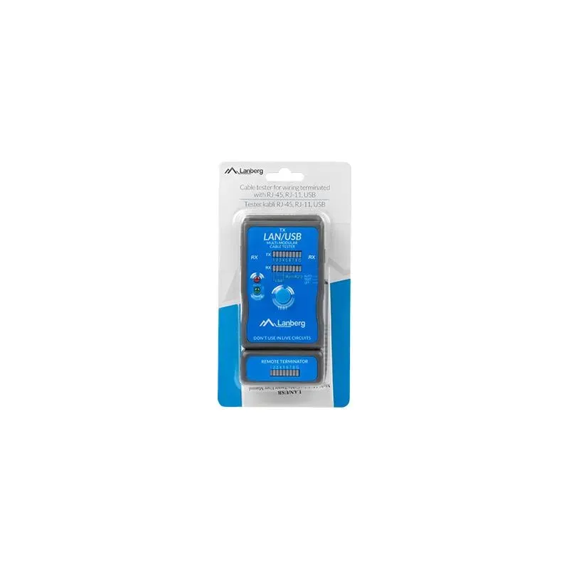 Tester kabli Lanberg NT-0403 RJ45, RJ11, USB | PartsPC.pl