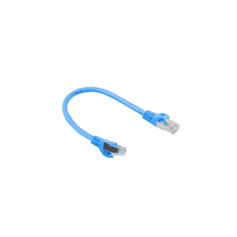 Patchcord Lanberg FTP kat.6 0,25m niebieski | PartsPC.pl