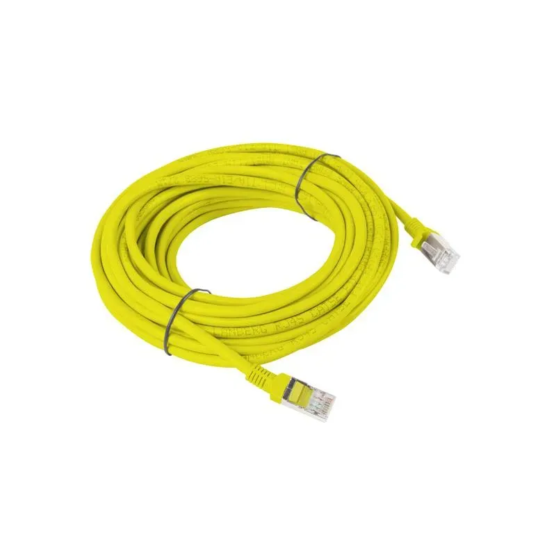 Patchcord Lanberg UTP kat.5e 10m żółty | PartsPC.pl