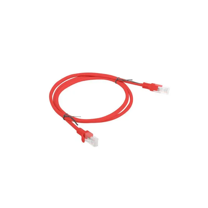 Patchcord Lanberg UTP kat.5e 1m czerwony | PartsPC.pl