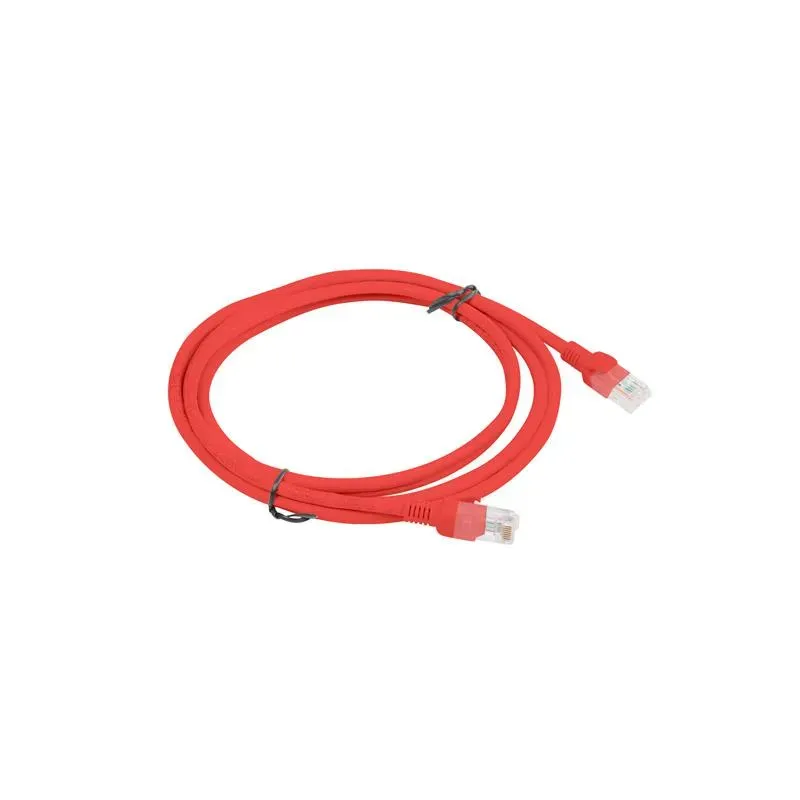 Patchcord Lanberg UTP kat.5e 2m czerwony | PartsPC.pl