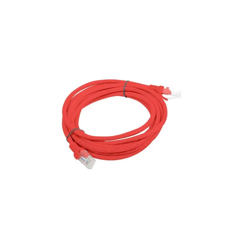 Patchcord Lanberg UTP kat.6 3m czerwony | PartsPC.pl