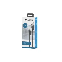 Patchcord Lanberg UTP kat.5e 2m czarny box fluke passed | PartsPC.pl