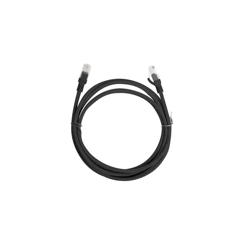 Patchcord Lanberg UTP kat.5e 2m czarny box fluke passed | PartsPC.pl