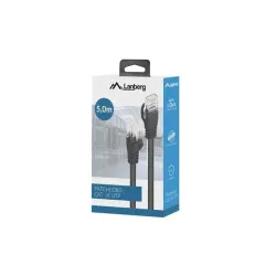 Patchcord Lanberg UTP kat.5e 5m czarny box fluke passed | PartsPC.pl