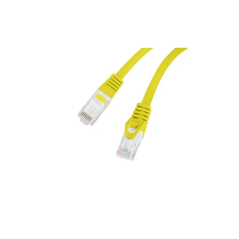 Patchcord Lanberg UTP kat.6 2m LSZH CU fluke passed żółty | PartsPC.pl