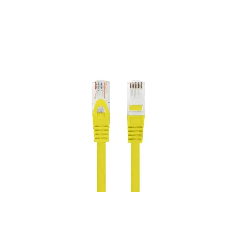 Patchcord Lanberg UTP kat.6 5m LSZH CU fluke passed żółty | PartsPC.pl
