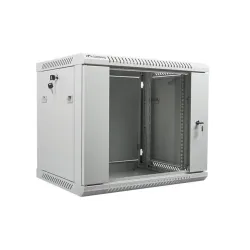Szafa instalacyjna Rack wisząca 19" 9U 600x450 szara | PartsPC.pl