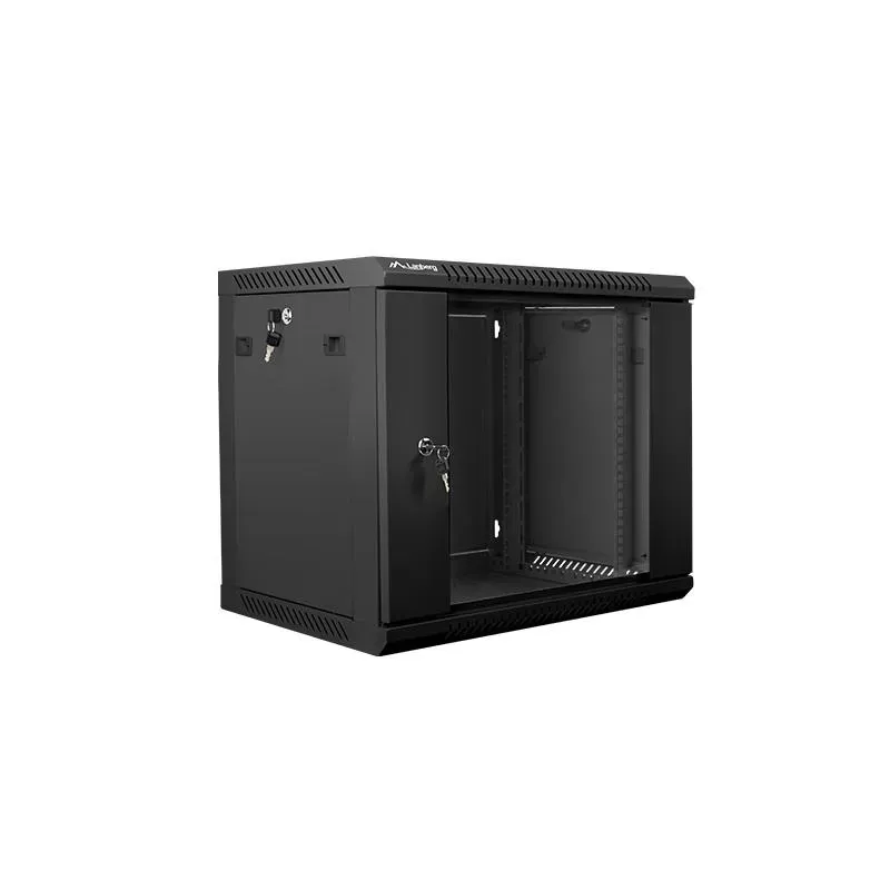 Szafa instalacyjna Rack wisząca 19" 9U 600x450 czarna | PartsPC.pl