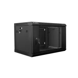 Szafa instalacyjna Rack wisząca 19" 6U 600x450 czarna | PartsPC.pl