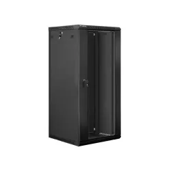 Szafa instalacyjna Rack wisząca 19" 27U 600x600 czarna | PartsPC.pl