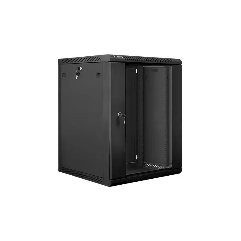 Szafa instalacyjna Rack wisząca 19" 15U 600x600 czarna | PartsPC.pl