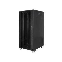 Szafa instalacyjna Rack stojąca 19" 27U 600x800 czarna | PartsPC.pl