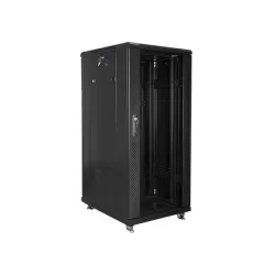 Szafa instalacyjna Rack stojąca 19" 27U 600x800 czarna | PartsPC.pl