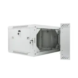 Szafa instalacyjna Rack dwusekcyjna wisząca 19" 6U 600x600 szara Lanberg