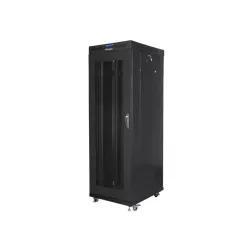 Szafa instalacyjna Rack stojąca 19" 37U 600x800 czarna drzwi perforowane