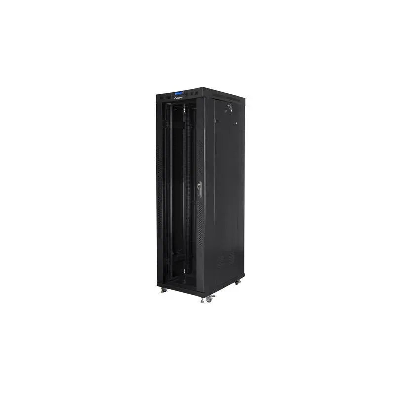 Szafa instalacyjna Rack stojąca 19" 42U 600x1000 czarna | PartsPC.pl