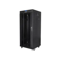 Szafa instalacyjna Rack stojąca 19" 27U 600x600 czarna | PartsPC.pl