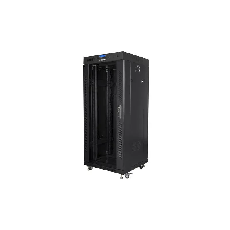 Szafa instalacyjna Rack stojąca 19" 27U 600x600 czarna | PartsPC.pl