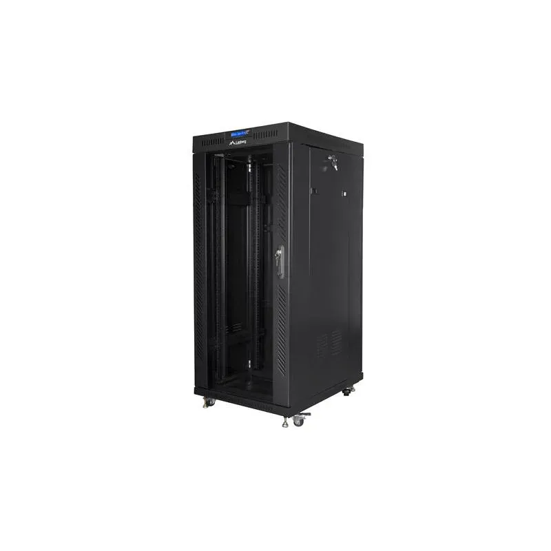 Szafa instalacyjna Rack stojąca 19" 27U 600x800 czarna | PartsPC.pl