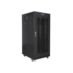 Szafa instalacyjna Rack stojąca 19" 27U 600x800 czarna drzwi perforowane