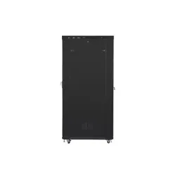 Szafa instalacyjna Rack stojąca 19" 42U 800x1200 czarna drzwi szklane LCD