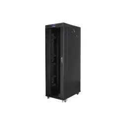 Szafa instalacyjna Rack stojąca 19" 42U 800x1200 czarna drzwi szklane LCD