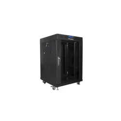 Szafa instalacyjna Rack stojąca 19" 15U 600x600 czarna | PartsPC.pl