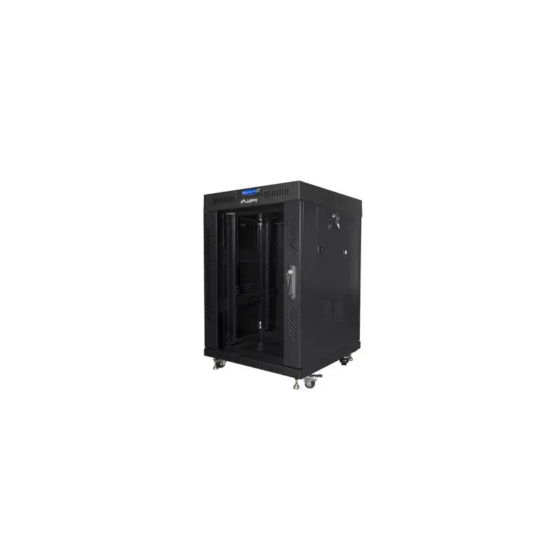 Szafa instalacyjna Rack stojąca 19" 15U 600x600 czarna | PartsPC.pl