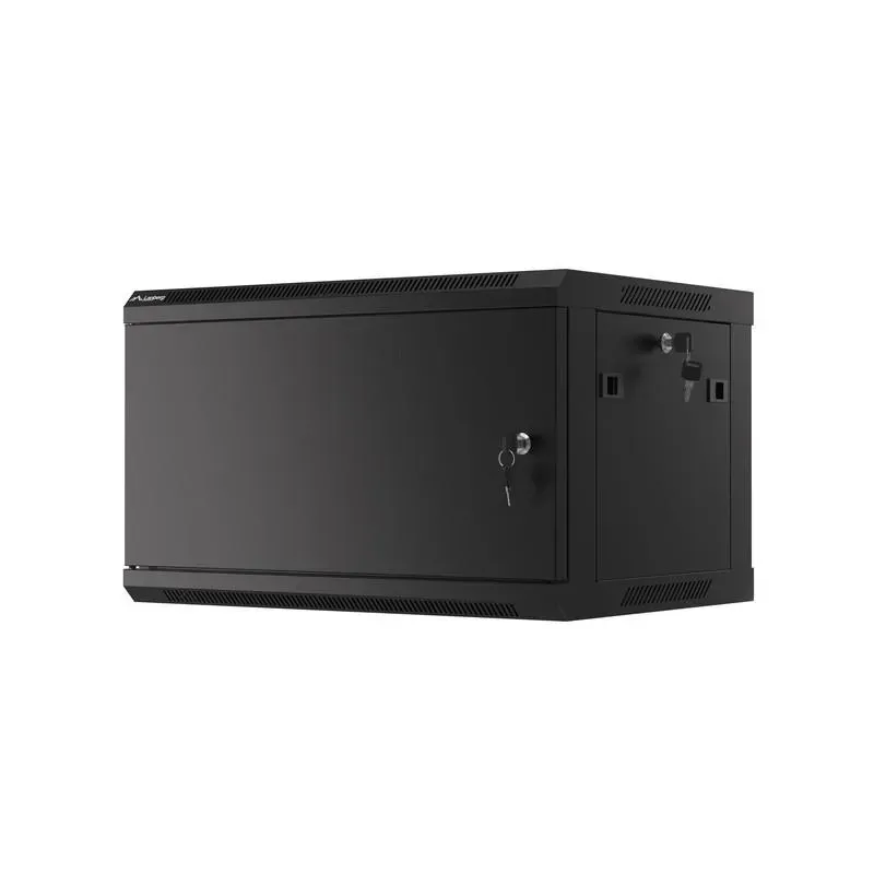 Szafa instalacyjna Rack wisząca 19" 6U 600x450 czarna | PartsPC.pl