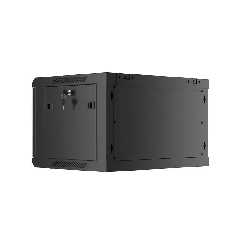 Szafa instalacyjna Rack wisząca 19" 6U 600x450 czarna | PartsPC.pl