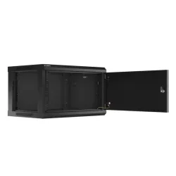 Szafa instalacyjna Rack wisząca 19" 6U 600x450 czarna | PartsPC.pl
