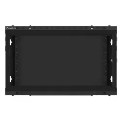 Szafa instalacyjna Rack wisząca 19" 6U 600x450 czarna | PartsPC.pl