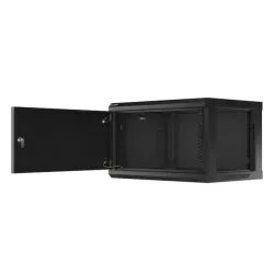 Szafa instalacyjna Rack wisząca 19" 6U 600x450 czarna | PartsPC.pl