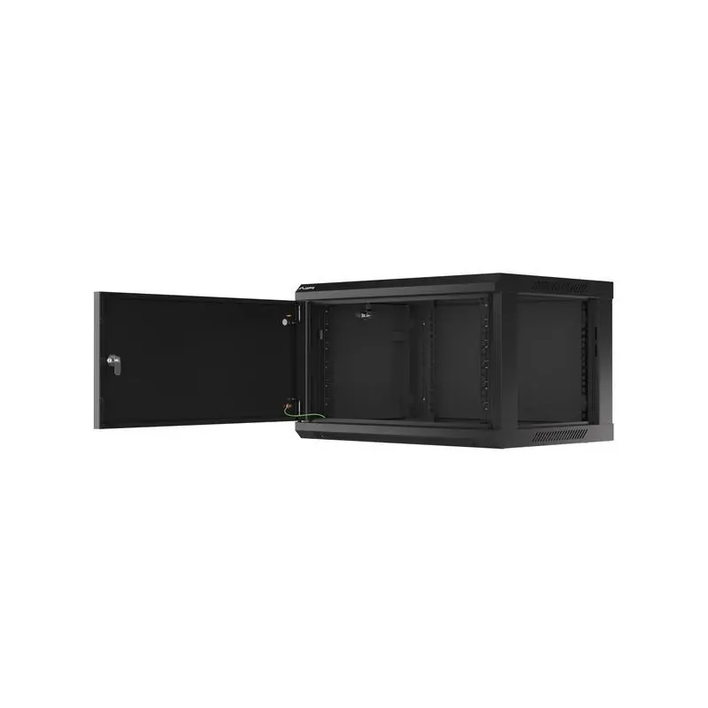 Szafa instalacyjna Rack wisząca 19" 6U 600x450 czarna | PartsPC.pl