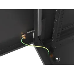 Szafa instalacyjna Rack wisząca 19" 6U 600x600 czarna drzwi metalowe