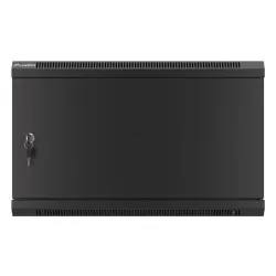 Szafa instalacyjna Rack wisząca 19" 6U 600x600 czarna drzwi metalowe