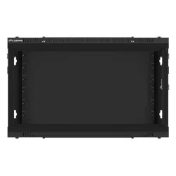 Szafa instalacyjna Rack wisząca 19" 6U 600x600 czarna drzwi metalowe