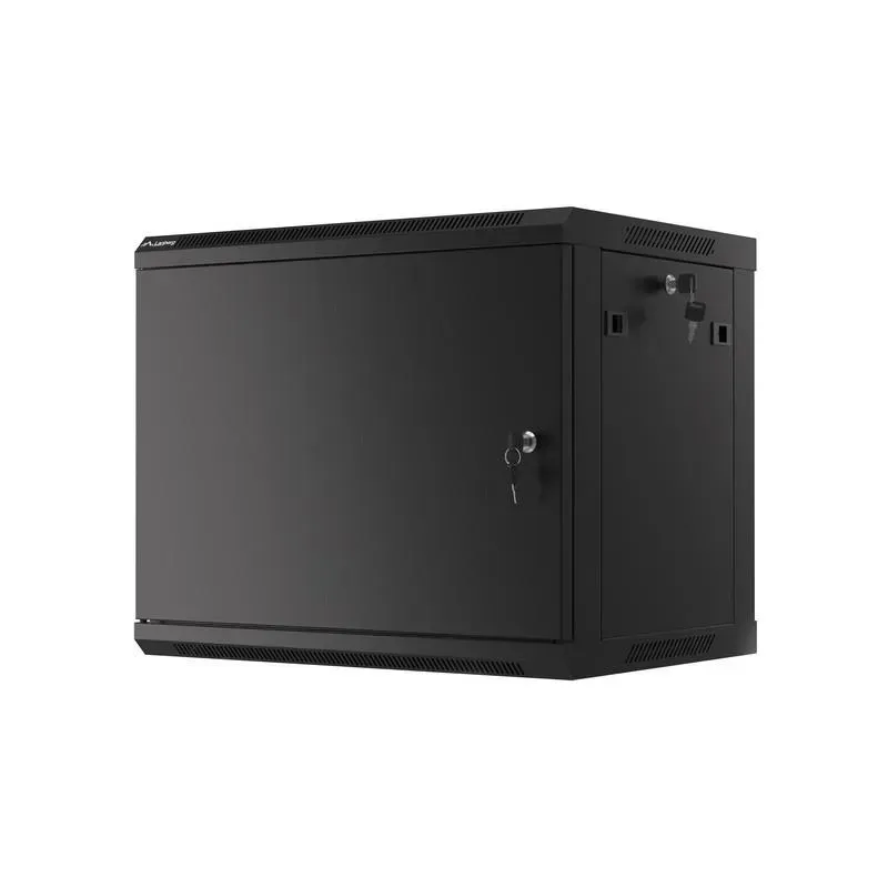 Szafa instalacyjna Rack wisząca 19" 9U 600x450 czarna | PartsPC.pl