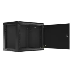 Szafa instalacyjna Rack wisząca 19" 9U 600x450 czarna | PartsPC.pl