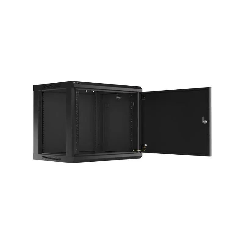 Szafa instalacyjna Rack wisząca 19" 9U 600x450 czarna | PartsPC.pl
