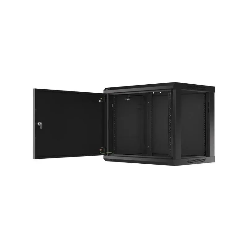 Szafa instalacyjna Rack wisząca 19" 9U 600x450 czarna | PartsPC.pl